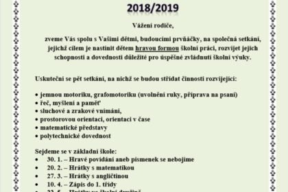 Školní hrátky pro předškoláky aneb do školy s úsměvem