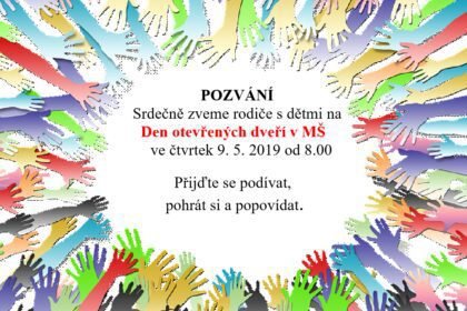 Pozvání na Den otevřených dveří do MŠ