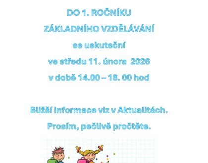 Zápis do 1. třídy - Leták